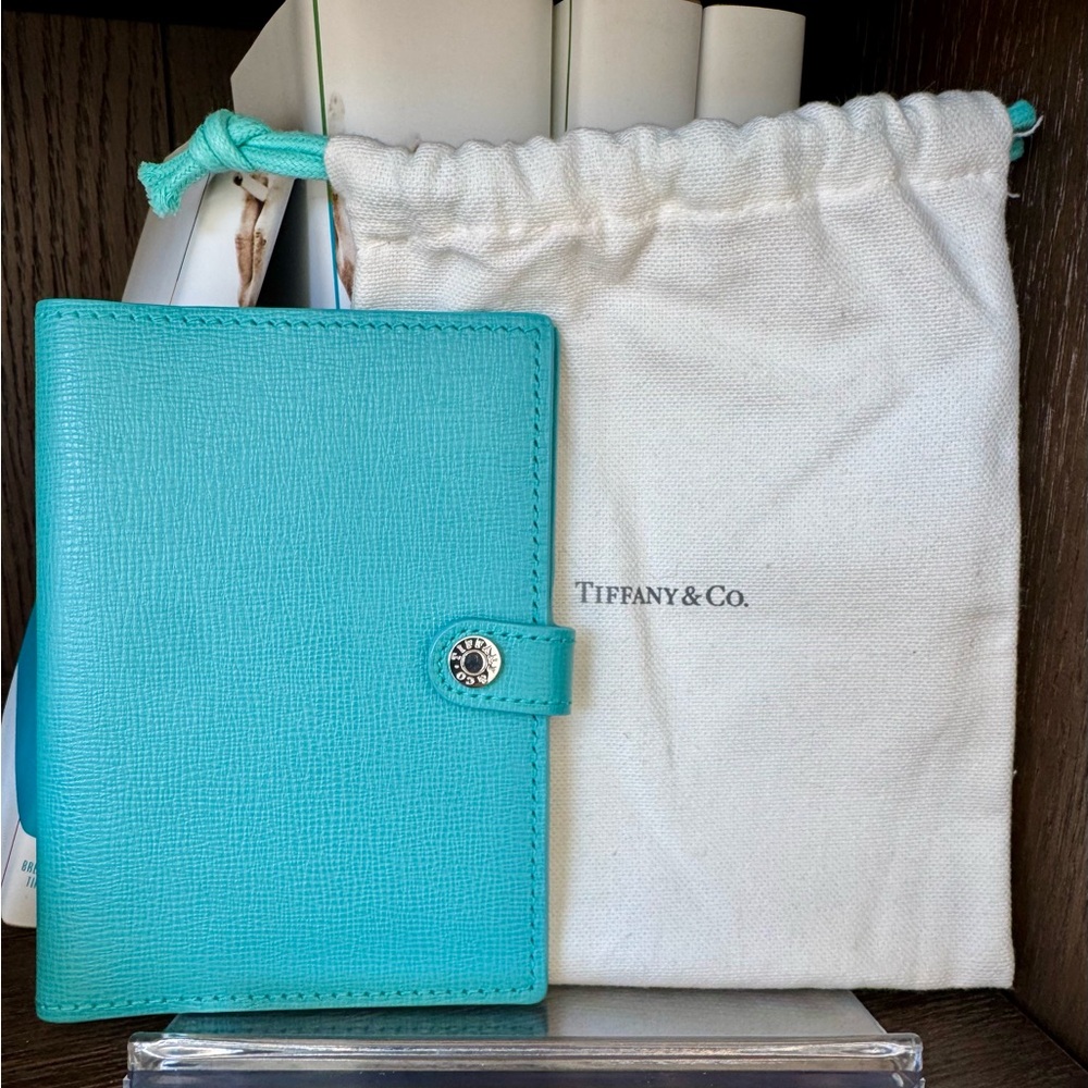 Tiffany & Co. Blue Leather Wallet/Passport Holder